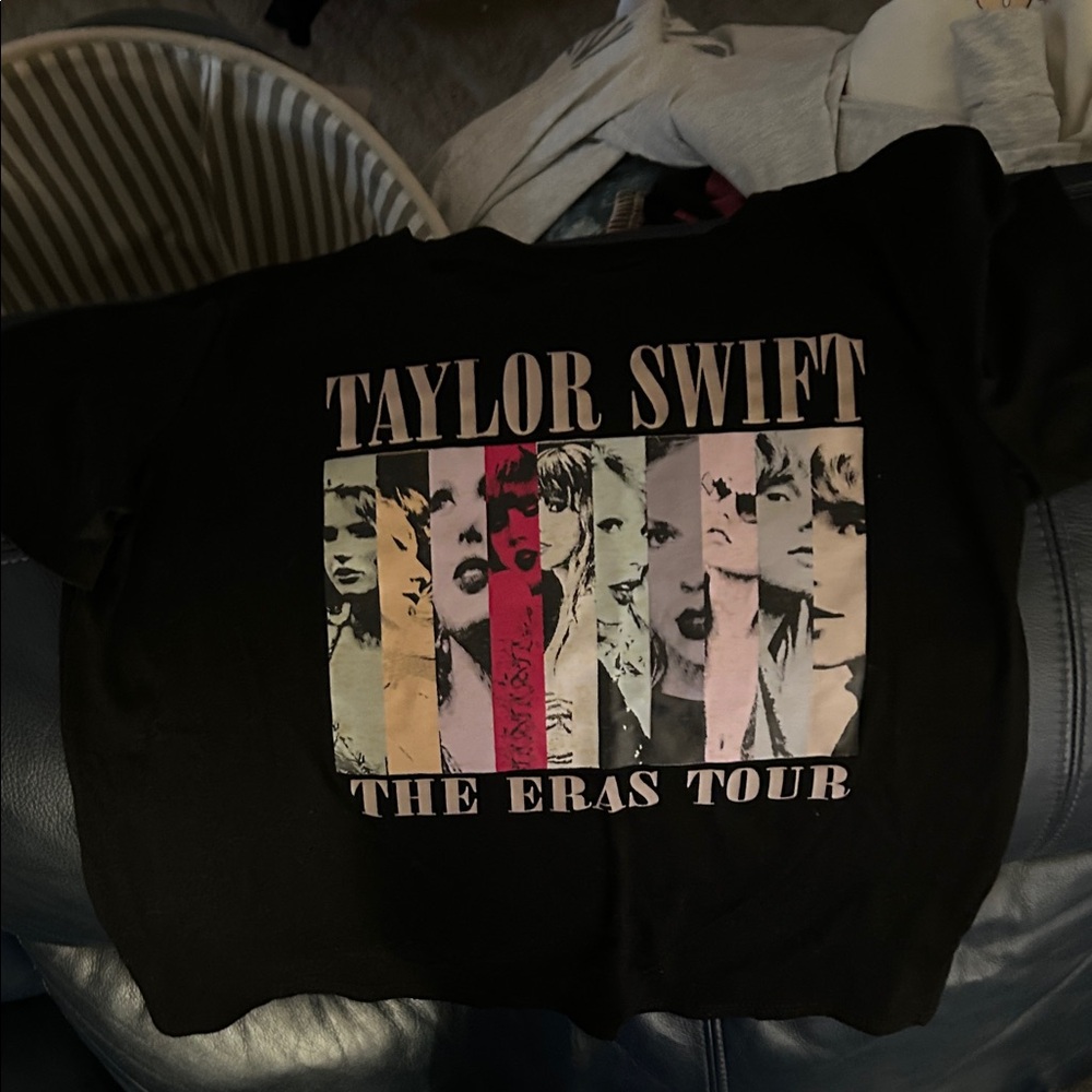Musician- inspired Taylor Swift The Eras Tour Black T-Shirt